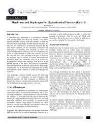 Membranes and Diaphragms for Electrochemical Processes ... - ISCA