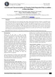 Growth and Characterization of Chemical bath Deposited ... - ISCA