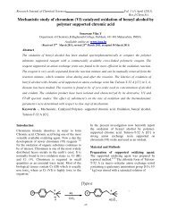 Mechanistic study of chromium (VI) catalyzed oxidation of ... - ISCA