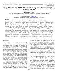 Study of the Removal of Malachite Green from Aqueous ... - ISCA