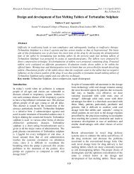 Design and development of fast Melting Tablets of ... - ISCA