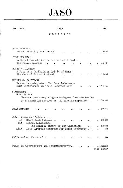 Download searchable PDF of Volume 16 1985 - Institute of Social ...