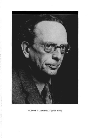 godfrey lienhardt - Institute of Social and Cultural Anthropology ...