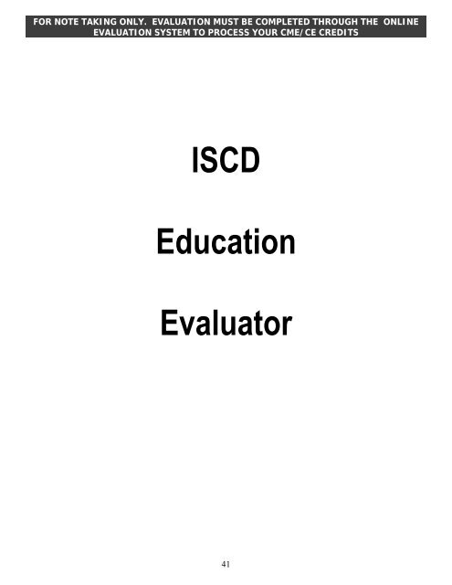 Program Book and Abstracts - ISCD