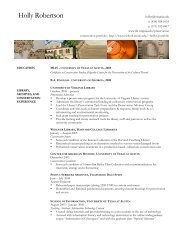 Holly Robertson - School of Information - The University of Texas at ...