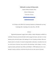 Multimedia Learning with Hypermedia Andrew Dillon ... - CiteSeerX