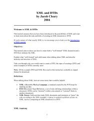 XML and DTDs - School of Information