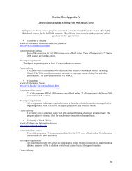 Web-Based Education and the GSLIS, Appendices to Section 1