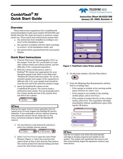 CombiFlash Rf Quick Start Guide