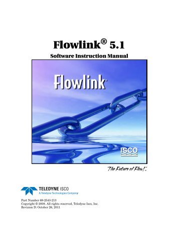 Flowlink 5.1 Software Instruction Manual - Isco