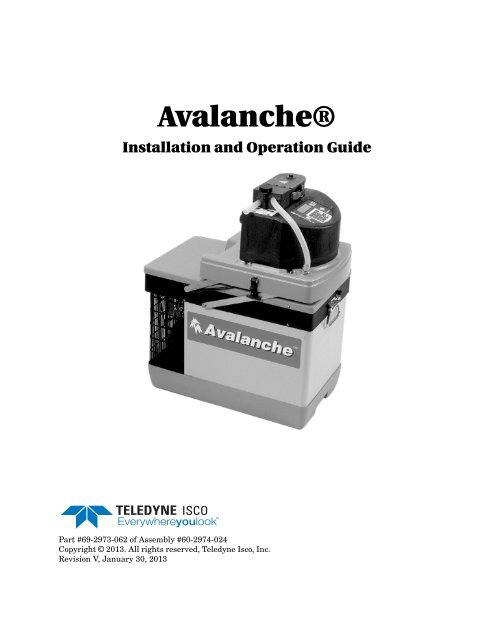 Avalanche Portable Refrigerated Sampler - Isco
