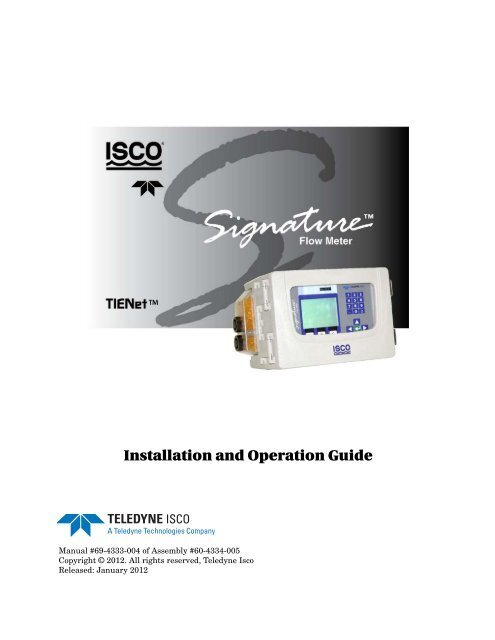 Signature Flow Meter - Isco