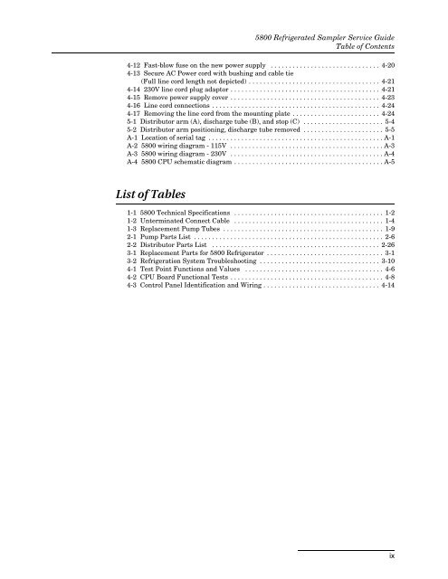 5800 Refrigerated Sampler Service Guide - Isco