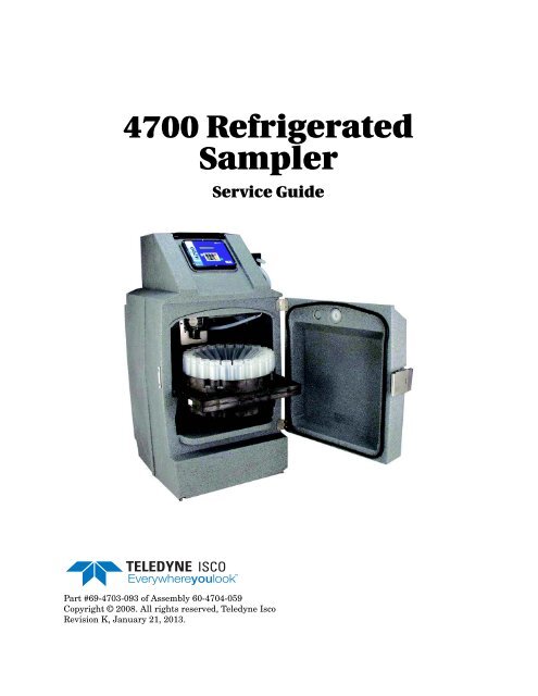 4700 Refrigerated Sampler Service Guide - Isco