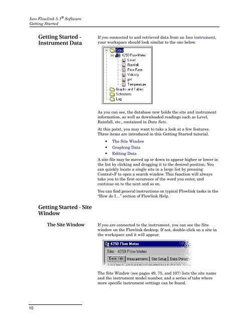 Flowlink 5.1 Software Instruction Manual - Isco