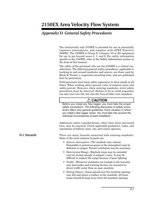 2150EX AV Flow Module - Isco