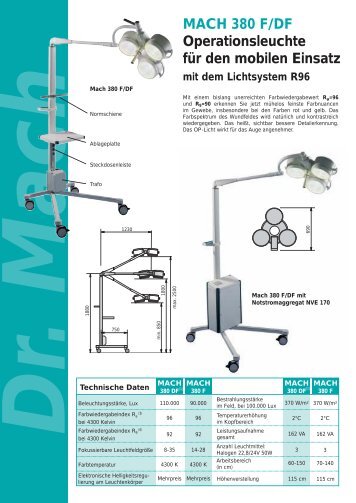 MACH 380 F/DF Operationsleuchte für den mobilen ... - Dr. Mach