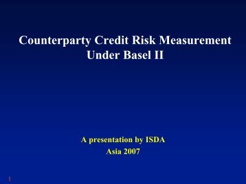counterparty risk - ISDA