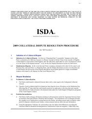 ISDA 2009 Dispute Resolution Procedure