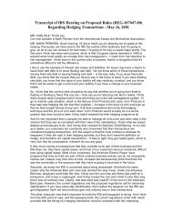 Transcript of IRS Hearing on Proposed Rules (REG-107047 ... - ISDA