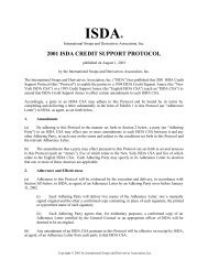 Protocol for CSA - ISDA