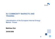 Liberalisation of European Internal Energy Market Power - ISDA