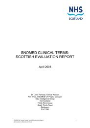 snomed clinical terms: scottish evaluation report - Information ...