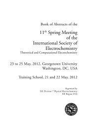 11th Spring Meeting of the International Society of Electrochemistry