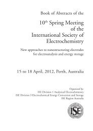 Program & Book of Abstracts - International Society of Electrochemistry