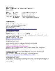 Division 4 - International Society of Electrochemistry