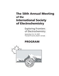 The 58th Annual Meeting International Society of Electrochemistry