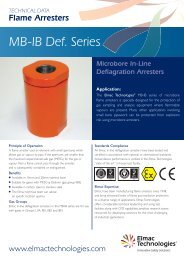 MB-IB Def. Series - Microbore In-Line Deflagration Arresters