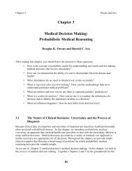 Chapter 3 Medical Decision Making: Probabilistic Medical Reasoning