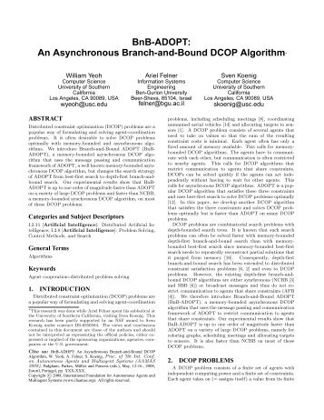 BnB-ADOPT: An Asynchronous Branch-and-Bound DCOP Algorithmâ