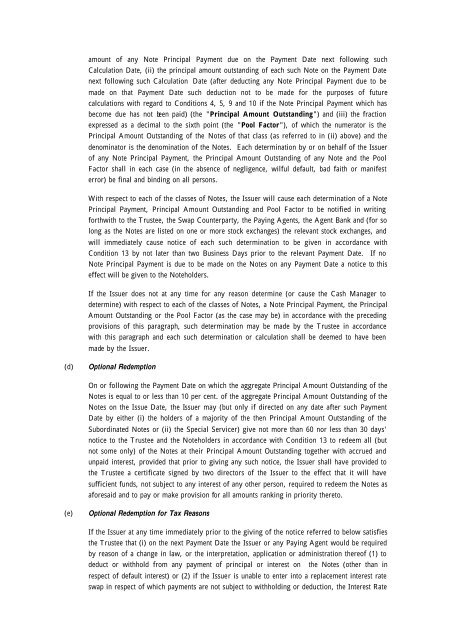 ALBA 2007 â 1 plc - Irish Stock Exchange