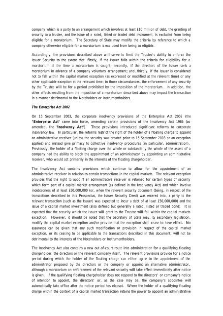 ALBA 2007 â 1 plc - Irish Stock Exchange