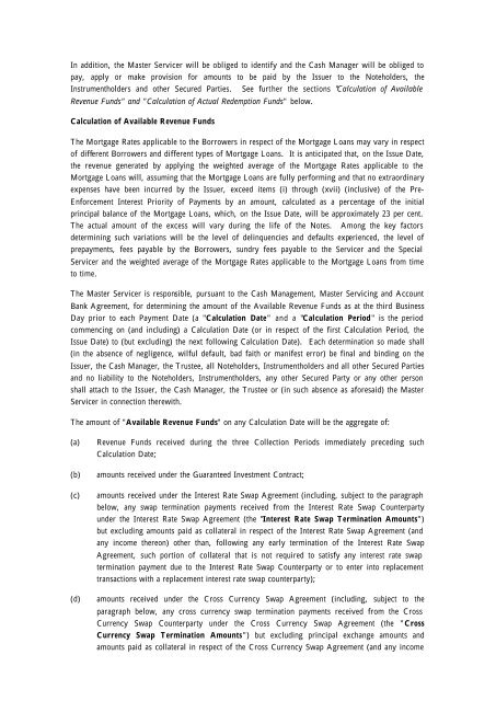 ALBA 2007 â 1 plc - Irish Stock Exchange