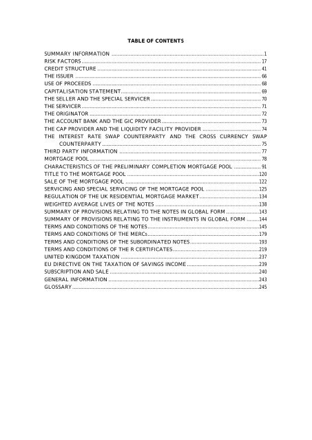 ALBA 2007 â 1 plc - Irish Stock Exchange