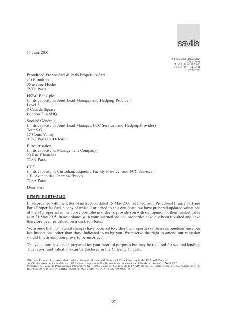 FCC Proudreed Properties 2005 HSBC SG CORPORATE ...