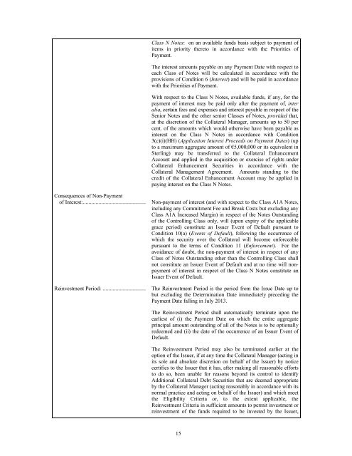 Gresham Capital CLO IV B.V. - Irish Stock Exchange