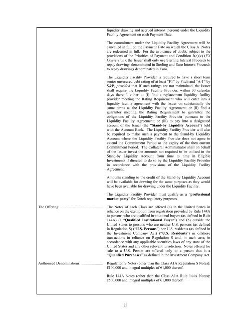 Gresham Capital CLO IV B.V. - Irish Stock Exchange