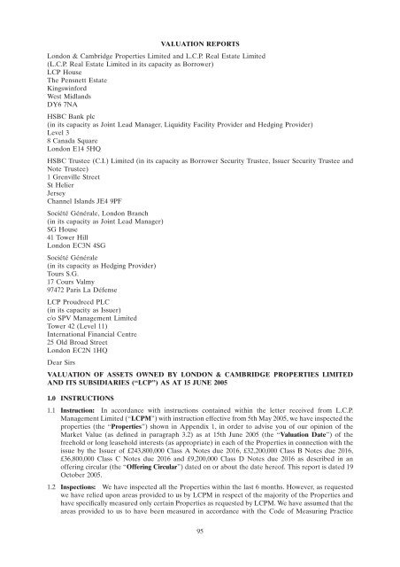 LCP Proudreed PLC - Irish Stock Exchange