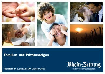 Familien- und Privatanzeigen