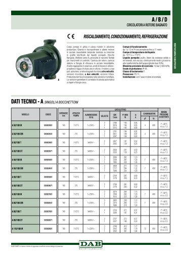 singoli flangiati - DAB Pumps S.p.a.