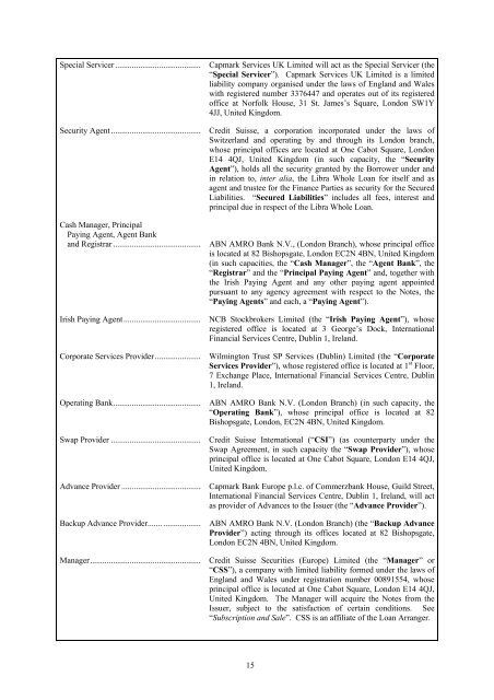 Titan Europe 2007-1 (NHP) Limited - Irish Stock Exchange