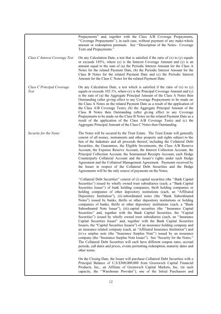 MMCapS XVII Final Offering Circular - Irish Stock Exchange