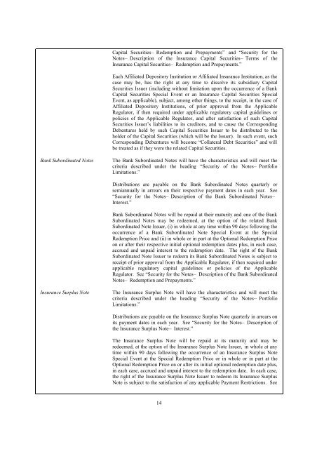 MMCapS XVII Final Offering Circular - Irish Stock Exchange