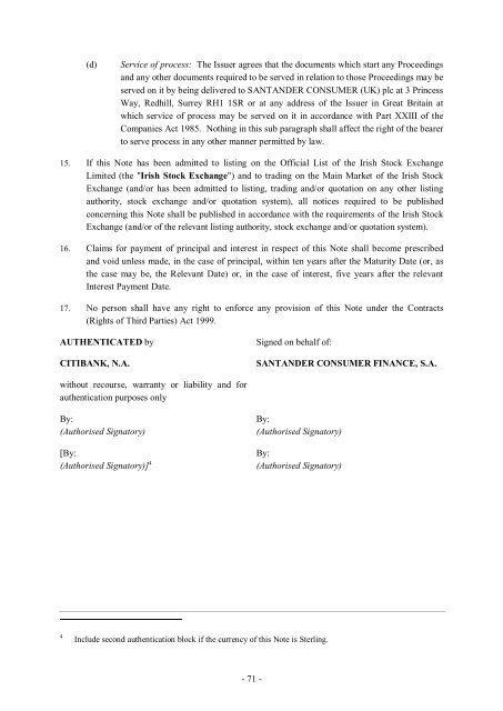 INFORMATION MEMORANDUM DATED 9 JULY 2009 ...