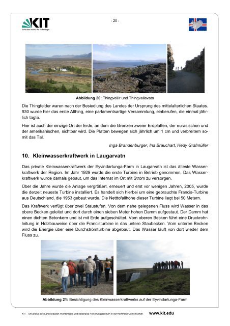 Exkursionsbericht Island 2010 - IfH