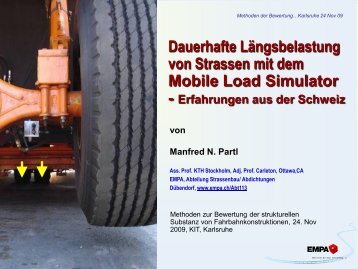 Dauerhafte LÃ¤ngsbelastung von StraÃen mit dem Mobile Load ... - KIT